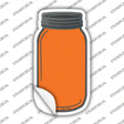 Orange Novelty Mason Jar Sticker Decal