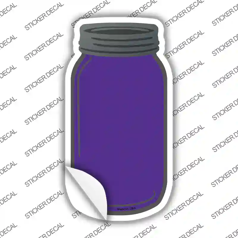 Purple Novelty Mason Jar Sticker Decal