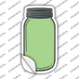 Lime Green Novelty Mason Jar Sticker Decal