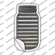 Corrugated Gray Blank Novelty Mason Jar Sticker Decal