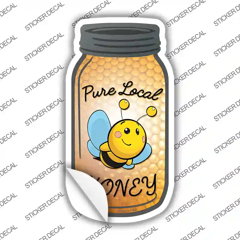 Pure Local Honey Novelty Mason Jar Sticker Decal