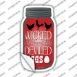 Wicked Chicken Deviled Eggs Novelty Mason Jar Sticker Decal