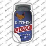 Kitchen Closed Chicken Novelty Mason Jar Sticker Decal