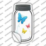 Colorful Butterflies Novelty Mason Jar Sticker Decal