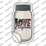Love California Silhouette Novelty Mason Jar Sticker Decal