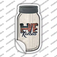 Love Kansas Silhouette Novelty Mason Jar Sticker Decal