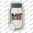 Love Nebraska Silhouette Novelty Mason Jar Sticker Decal