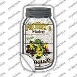 Bouquets Farmers Market Novelty Mason Jar Sticker Decal