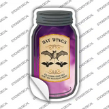 Bat Wings Novelty Mason Jar Sticker Decal