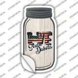 Love South Dakota Silhouette Novelty Mason Jar Sticker Decal