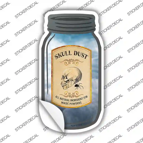 Skull Dust Novelty Mason Jar Sticker Decal