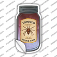 Trimmed Spider Hair Novelty Mason Jar Sticker Decal