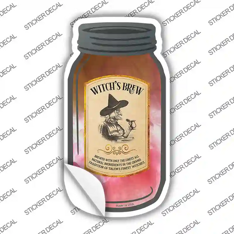 Witchs Brew Novelty Mason Jar Sticker Decal