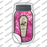 Bat Blood Novelty Mason Jar Sticker Decal