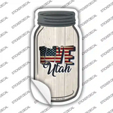 Love Utah Silhouette Novelty Mason Jar Sticker Decal