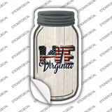 Love Virginia Silhouette Novelty Mason Jar Sticker Decal