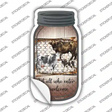 Cow Let All Who Enter Novelty Mason Jar Sticker Decal