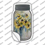 Yellow Sunflower Watercolor Novelty Mason Jar Sticker Decal