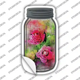 Carnation Watercolor Novelty Mason Jar Sticker Decal