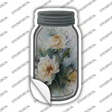 White Flower Watercolor Novelty Mason Jar Sticker Decal