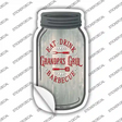 Grandpas Grill Novelty Mason Jar Sticker Decal