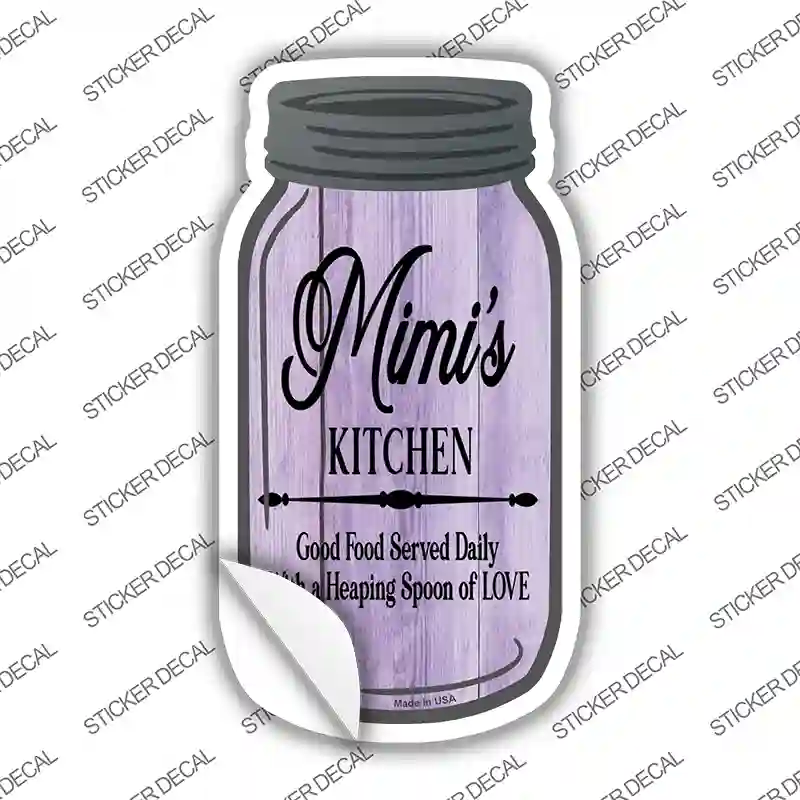 Mimis Kitchen Love Novelty Mason Jar Sticker Decal