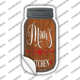 Moms Kitchen Wood Grain Novelty Mason Jar Sticker Decal