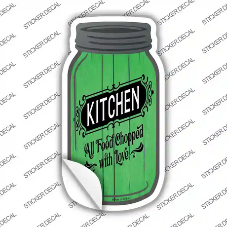 Chopped With Love Novelty Mason Jar Sticker Decal