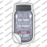 Bless Food Family Love Novelty Mason Jar Sticker Decal