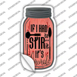 Stir It Homemade Red Novelty Mason Jar Sticker Decal