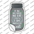 I Am Sweet Gray Wood Novelty Mason Jar Sticker Decal