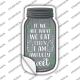 I Am Sweet Gray Wood Novelty Mason Jar Sticker Decal