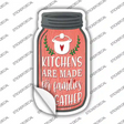 Families Gather Red Novelty Mason Jar Sticker Decal