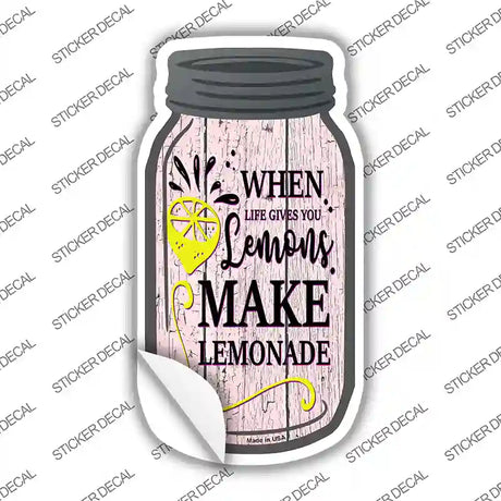 Lemons Make Lemonade Novelty Mason Jar Sticker Decal
