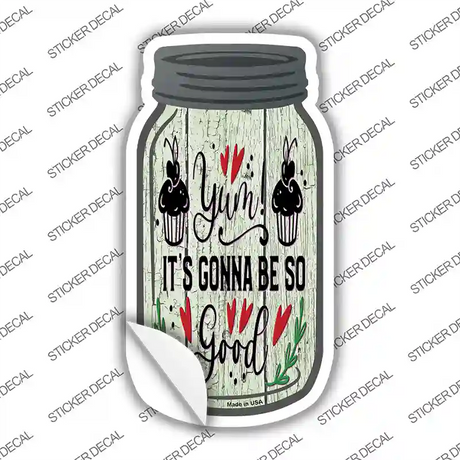 Yum Muffins Novelty Mason Jar Sticker Decal