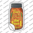 Cant Drink Bacon Novelty Mason Jar Sticker Decal