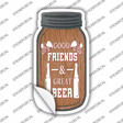 Good Friends Great Beer Novelty Mason Jar Sticker Decal