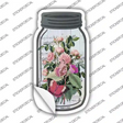 Large Pink Flowers With Music Novelty Mason Jar Sticker Decal
