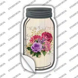 Red And Purple Bouquet With Notes Novelty Mason Jar Sticker Decal