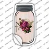 Red Bouquet With Notes Novelty Mason Jar Sticker Decal