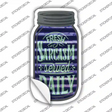 Fresh Sarcasm Corrugated Dark Blue Novelty Mason Jar Sticker Decal