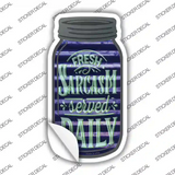 Fresh Sarcasm Corrugated Dark Blue Novelty Mason Jar Sticker Decal