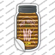 How About No Corrugated Orange Novelty Mason Jar Sticker Decal