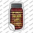 Sarcasm Burned Calories Corrugated Red Novelty Mason Jar Sticker Decal