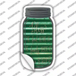 Bless Food Family Love Corrugated Green Novelty Mason Jar Sticker Decal