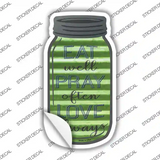 Eat Pray Love Corrugated Novelty Mason Jar Sticker Decal