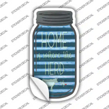 Home Where Herd Is Corrugated Novelty Mason Jar Sticker Decal