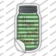 Home Sweet Home Paw Corrugated Green Novelty Mason Jar Sticker Decal