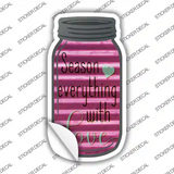 Season Everything Corrugated Pink Novelty Mason Jar Sticker Decal