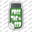 Free The Weed Novelty Mason Jar Sticker Decal